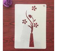Reusable Stencils,A4 29cm Flower Leaf Layering Stencil for Painting on Wood,Wall,Fabric,Rock,Sign,DIY Art Projects Style 7