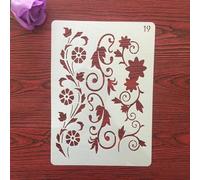 Reusable Stencils,A4 29cm Flower Leaf Layering Stencil for Painting on Wood,Wall,Fabric,Rock,Sign,DIY Art Projects Style 1
