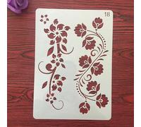 Reusable Stencils,A4 29cm Flower Leaf Tree Layering Stencil for Painting on Wood,Wall,Fabric,Rock,Sign,DIY Art Projects Style 4