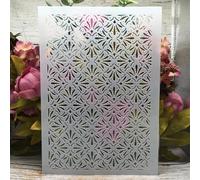 Reusable Stencils,A4 29cm Geometry Grass Texture Stencils for Painting on Wood,Wall,Furniture,Floor,Layering Templates for Crafts DIY Home Décor