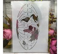 Reusable Stencils,A4 29cm Globe Earth World Map Stencils for Painting on Wood,Wall,Furniture,Floor,Layering Templates for Crafts DIY Home Décor