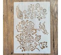 Reusable Stencils,A4 29x21cm Animal Butterfly Stencils for Painting on Wood DIY Craft Paint Template for Wall Scrapbook Home Décor Style 3