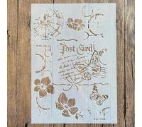 Reusable Stencils,A4 29x21cm Animal Butterfly Stencils for Painting on Wood DIY Craft Paint Template for Wall Scrapbook Home Décor Style 4