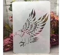 Reusable Stencils,A4 29x21cm Eagle Bird Prey Stencils for Painting on Wood,Wall,Furniture,Floor,Layering Templates for Crafts DIY Home Décor