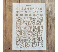 Reusable Stencils,A4 29x21cm English Letters Stencils for Painting on Wood DIY Craft Paint Template for Wall Scrapbook Home Décor