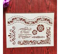Reusable Stencils,A4 29x21cm Flowers Floral Layering Stencil for Painting on Wood,Wall,Fabric,Rock,Sign,DIY Art Projects