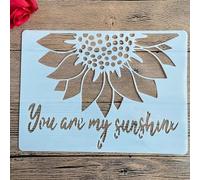 Reusable Stencils,A4 29x21cm Sunflower Butterfly Stencils for Painting on Wood DIY Craft Paint Template for Wall Scrapbook Home Décor Style 3