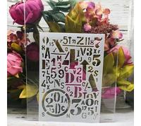 Reusable Stencils,A5 21cm Letters Numbers Stencils for Painting on Wood,Wall,Furniture,Floor,Layering Templates for Crafts DIY Home Décor
