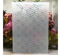 Reusable Stencils for Painting,A4 29cm 3D Cube Geometry Stencils for Painting on Wood, Canvas, Paper, Fabric,Rock,DIY Art and Craft Stencils Pattern A