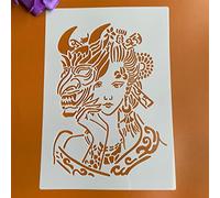 Reusable Stencils for Painting on Wood,A4 29x21cm Devil Angel Drawing Art Template for Scrapbooking Reusable Stencils Wall Décor