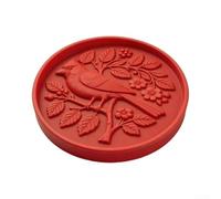 Reusable Stepping Stone 30cm Art Shape Red Concrete Garden Path Template | Made for easy DIY concrete casting with customizable finish for unique outdoor decor red for durable material 30x30x3cm