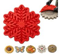 Reusable Stepping Stone Mold 15.7'' DIY Garden Walkway Stones Concrete Mold | Silicone Concrete Mold for Lawn Decoration Garden Paving, Sunflower/Bee/Butterfly/Snowflake