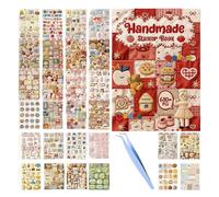 Reusable Sticker Book, 3D Self Adhesive, Faux Embroidery Effect Stickers for Scrapbooking, Durable Design with Easy Peel & Stick, Craft Accessory, Decorating Art Projects