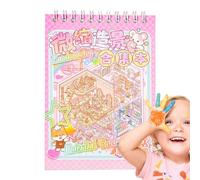 Reusable Sticker Book - Colorful Cartoon Landscape Stickers, Rich Pattern Pages, Peel And Play Design, Craft Activity Book For Them, Size Of
