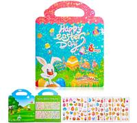 Reusable Sticker Book for Toddlers, Easter Themed Children Activity Book with 6 Sheets 210 Stickers for Kids Boys Girls 3 4 5 Educational Toys
