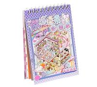 Reusable Sticker Book - PET 14 x 10 cm | Miniature Scene Stickers, Diaries, , Cute Cartoon Landscape Stickers for Decorating Notebooks | Classroom for Adults and