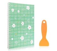 Reusable Sticker Book with Plastic Spatula, Sticker Collecting Album Stickers Storage Notepads Collection Organizer Albums for Collecting Stickers, Labels (Green)