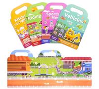 Reusable Sticker Books for Toddlers, Travel Toys for 1 Year Old