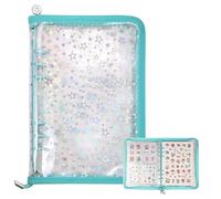 Reusable Sticker Storage Book, A5 Size Sticker Collecting Album with 40 Sheets Release Paper, Blank Sticker Organizer, Portable Sticker Keeper Holder for Planner and Scrapbook (Green)