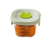 Reusable Storage, 120ml Glass Jar Set, 4.05x3.15 Inches Handheld Size with Leakproof Seal, Heavy Duty Thermal Glass Accessory, Modern Style with Colorful Lids Gift for Daycare and Travel