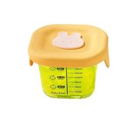 Reusable Storage, 120ml Glass Jar Set, 4.05x3.15 Inches Handheld Size with Leakproof Seal, Heavy Duty Thermal Glass Accessory, Modern Style with Colorful Lids Gift for Daycare and Travel