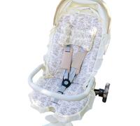 Reusable Stroller Seat Covers 2pcs/3pcs/4Pack Breathable Cotton Pillow Decorative Lace Four Seasons Use Lace Trim Stroller Seat Cushion
