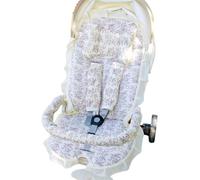Reusable Stroller Seat Covers 2pcs/3pcs/4Pack Breathable Cotton Pillow Decorative Lace Four Seasons Use Lace Trim Stroller Seat Cushion