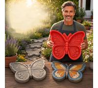 Reusable Sunflower Stepping Stone Mold, 15.7inch Cement Mould，Butterfly