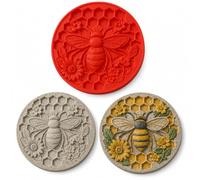 Reusable Sunflower Stepping Stone Mold, Silicone Reusable Garden Art Molds, 15.7inch Cement Mould, for Concrete Plastic Concrete Mold for Casting Garden and Walkway (Bee)
