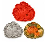 Reusable Sunflower Stepping Stone Mold, Silicone Reusable Garden Art Molds, 15.7inch Cement Mould, for Concrete Plastic Concrete Mold for Casting Garden and Walkway (Pumpkin)