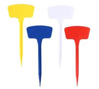 Reusable T Shape Plant Labels 100 Pieces Gardening Tags for Identifying Your Plants (Blue 100pcs)