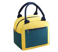 Reusable Thermal Lunch Bag with Leak-proof Soft Padded Carry Handles, Practical Side Pocket for Working Students, Travellers as well as Outdoor Activities such as Picnic (D, One Size)