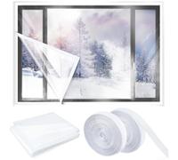 Reusable Thickened PE Winter Window Insulation Kit, Waterproof Transparent Cover, Compatible With Aluminium And Casement Frames(2)