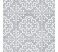 Reusable Tile Painting Stencil - Valetta Spanish Moorish Flower Design, Moroccan Style Template for DIY Home Decor - Durable Stencil for Floor, Wall, Patio, and Concrete - Terracotta (30cm x 30cm)