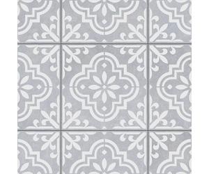 Reusable Tile Painting Stencil - Valetta Spanish Moorish Flower Design, Moroccan Style Template for DIY Home Decor - Durable Stencil for Floor, Wall, Patio, and Concrete - Terracotta (33cm x 33cm)