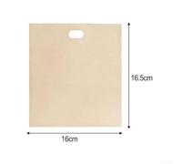 Reusable Toaster Bags (10 Pack), Non and Heat Resistant Sandwich Bags for Easy Cooking (16x16.5cm)