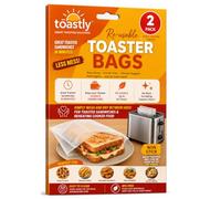 Reusable Toaster Bags 2 Pack, Non-Stick Toastie Sandwich Bags 16 x 18cm