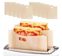 Reusable Toaster Bags Set 10 Pack, for Cooking Sandwiches and Snacks (16x16.5cm)