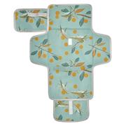 Reusable Toddler Changing pad with Tissue Pocket Portable Baby Changing pad with Built-in Pillow Striped Mantis Gray
