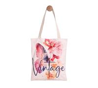 Reusable Tote Bag for Women - Cute Shoulder Bag with Magnetic Buckle & Zipper Pocket Durable Fabric Aesthetic Gift, Fuchsia