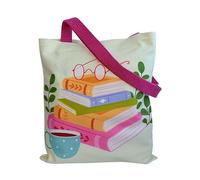 Reusable Tote Bag for Women - Cute Shoulder Bag with Magnetic Buckle & Zipper Pocket Durable Fabric Aesthetic Gift, Yellow