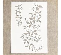 Reusable Tree Vine Leaf Stencil for Painting - A4 Ivy Stencils for Crafts on Wood, Wall, Furniture, Canvas - Large 8.3"×11.6" Drawing Template for DIY Art Decor