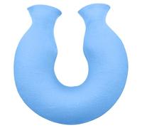 Reusable U-Shaped Hot Water Bottle with Soft Plush Cover - Dual Nozzle Neck Heat Pack for Women Men, Relieves Tension and Fatigue, Ideal for Winter, Bedtime, and Office Use (Blue)