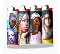 Reusable Up to 3 Times Custom Photo Lighter PVC Film Wraps - 20 Pack.Upload 4 Different Pictures, Suitable for Bic Pocket Lighter - Ideal for Company Gifts and Wedding Favors (Lighter Not Included).