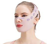 Reusable V Line Lifting Mask Adjustable Double Chin Reducer Comfortable Face Lifting Belt Jaw Strap Chin Strap for Sleeping Tightening and Firming Sagging Skin Facial Contouring