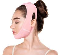 Reusable V Line Lifting Mask, Ice Cool Chin Strap for Double Chin and Jawline, V Line Face Mask Reusable, Firming V Shape Lifting Belt for Women & Men, for Face Contouring (C)