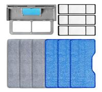 Reusable Vacmop pad Compatible with Shark Vacmop VM252 VM250 VM200, MyKEEPOW Vacuum Mop Pads Refills for Hardwood Floor Cleaning, Blue+Grey(3+3+3+1 Pack)