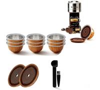 Reusable Vertuo Capsule Kit - 2 Discs + 9 Pods (80/150/230ml) with Silicone Caps - Compatible with Nespresso VertuoLine, Refillable