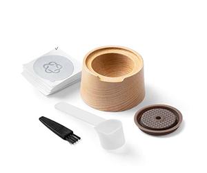 Reusable Vertuoline Capsule Disc + Capsule Refill Stand Tool for Nespresso Vertuo Pods + 4 Pcs Refillable VERTUOLINE Pods-230ml, Vertuo Pod Refill Kit DIY Crema Coffee