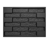Reusable Wall Stone Concrete Mould, Durable ABS Plastic Cement Brick Maker 68.5x49cm, 3D Embossed Texture Form for DIY Garden Path, House Exterior Wall Tiles, Patio Pavement